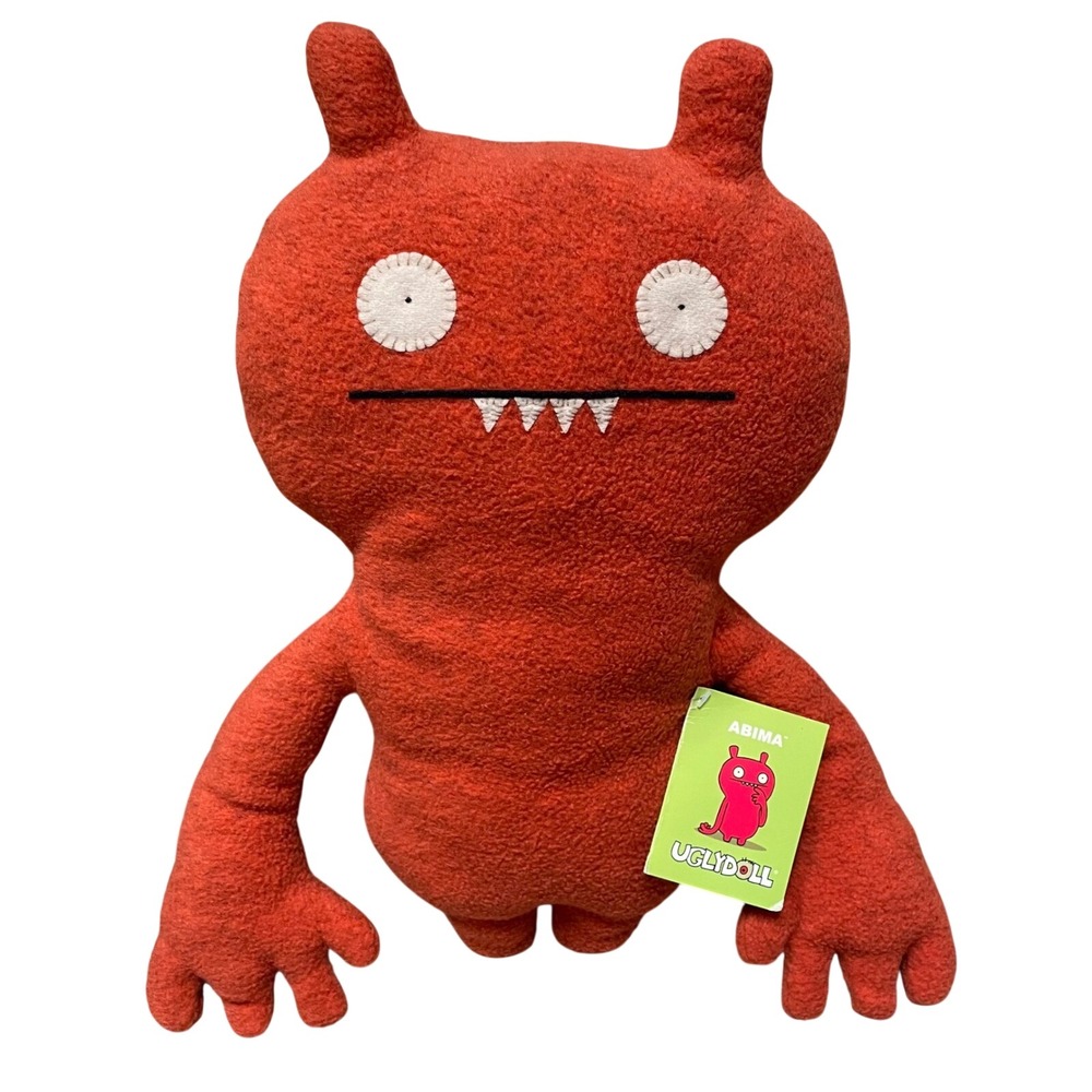 Rare Uglydoll ABIMA Plush w/ Hang Tag Y2K Retired Red Monster Pretty Ugly NWT